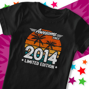 Geboren 2014 Limited Edition Retro Phantastisch se T-Shirt
