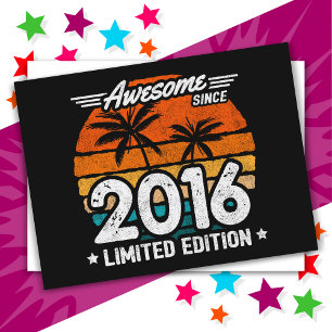 Geboren 2016 Limited Edition Retro Phantastisch se Postkarte