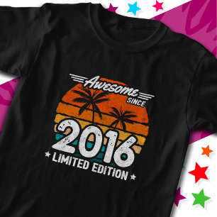 Geboren 2016 Limited Edition Retro Phantastisch se T-Shirt