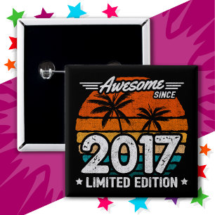 Geboren 2017 Limited Edition Retro Phantastisch se Button