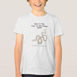 Geboren 2025 chinesische Zodiac-Schlange Tri-Blend Shirt