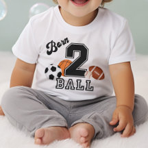 Geboren 2 Ball Sport Themenjunge 2. Geburtstag Par