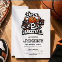 Geboren 2 Basketball Sport Thema Junge 2. Geburtst