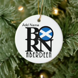 GEBOREN Aberdeen Scotland individuell anpassbar Keramik Ornament