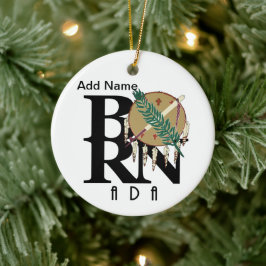 GEBOREN Ada Oklahoma Keramik Ornament