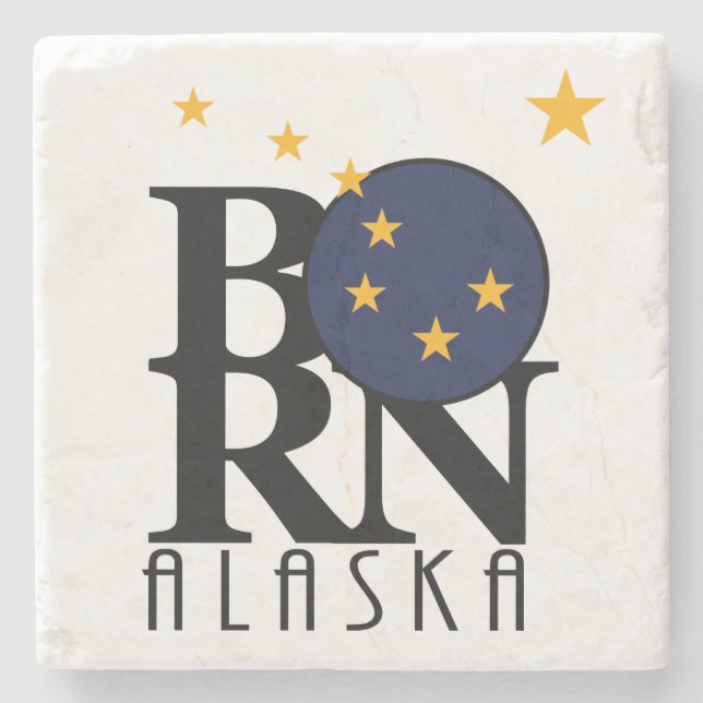 GEBOREN Alaska Steinuntersetzer (Vorderseite)