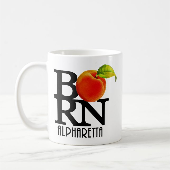 GEBOREN Alpharetta Georgia 11oz Kaffeetasse (Links)