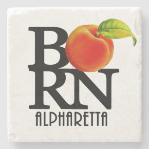 GEBOREN Alpharetta Georgia Steinuntersetzer