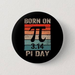 Geboren am Pi Day Geburtstag 2025 Happy Pi Day Mat Button