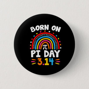Geboren am Pi Day Geburtstag 2025 Happy Pi Day Mat Button
