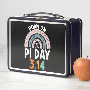 Geboren am Pi-Tag Geburtstag Math Funny Metall Brotdose