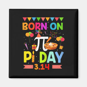 Geboren am Pi-Tag Geburtstag Mathematiklehrer 3.14 Magnet