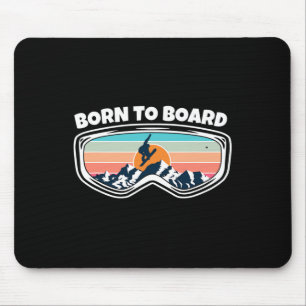 Geboren an Bord - Snowboarden als sonniges Schnee Mousepad