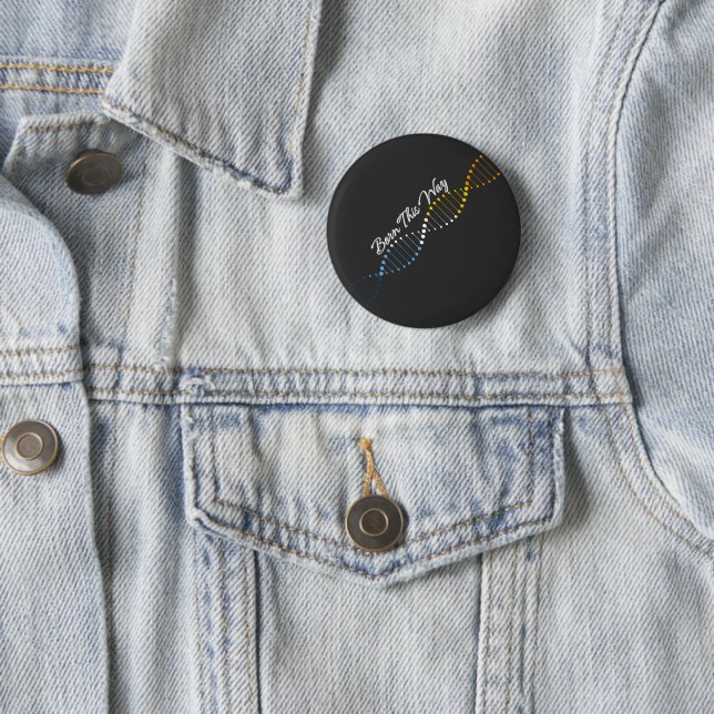 Geboren - AroAce-Pride-DNA Button (Beispiel)