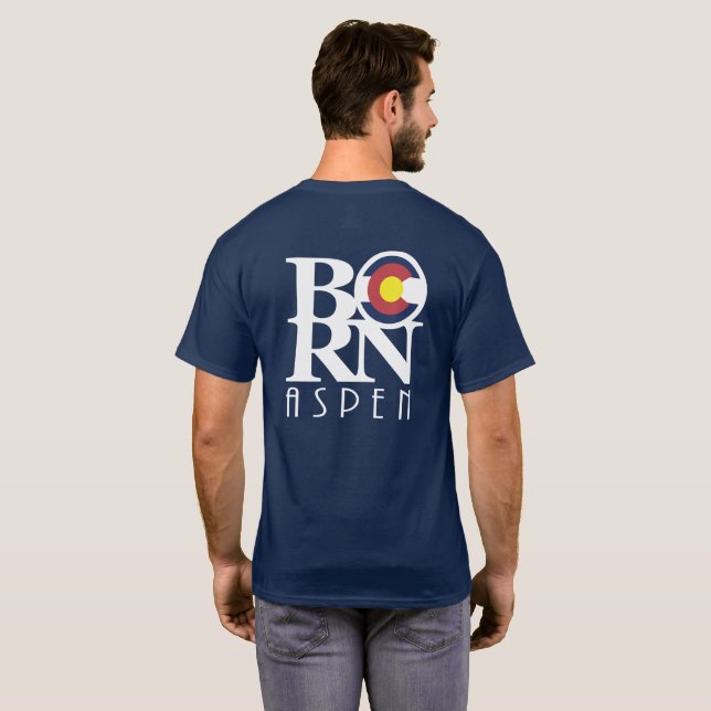 GEBOREN Aspen Colorado T-Shirt (Schwarz voll)
