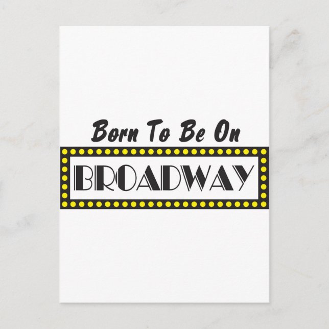 Geboren auf Broadway Postkarte (Vorderseite)