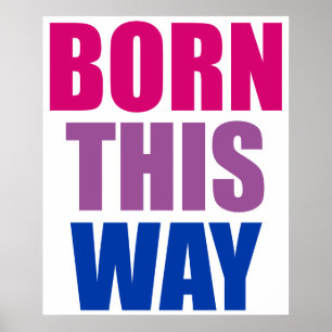 Geboren auf diese Weise Bisexuelle Bi Pride LGBTQ Poster