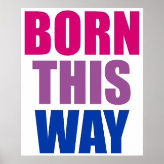 Geboren auf diese Weise Bisexuelle Bi Pride LGBTQ Poster