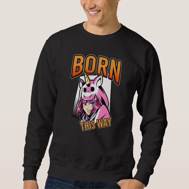 Geboren auf diese Weise Lesbianlove Femme Lgbt Sweatshirt (Vorderseite)
