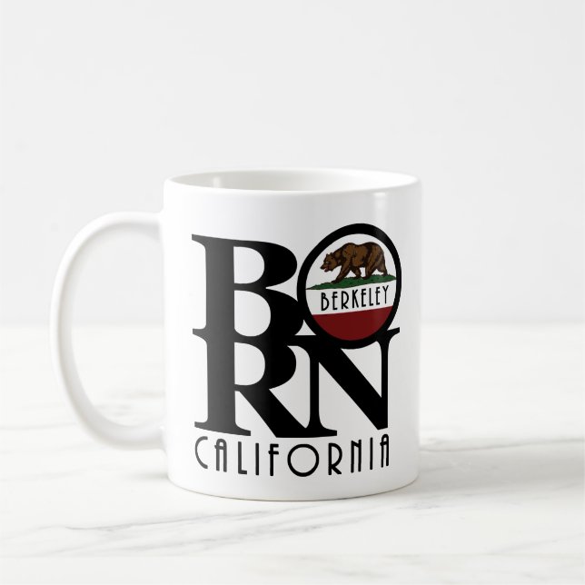 GEBOREN Berkeley California 11oz Kaffeetasse (Links)