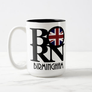 GEBOREN Birmingham England 15oz Zweifarbige Tasse