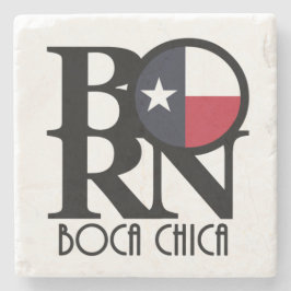 GEBOREN Boca Chica Texas Steinuntersetzer
