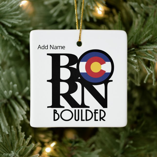 GEBOREN Boulder Colorado Zauberhafte Keramik Keramikornament (Baum)