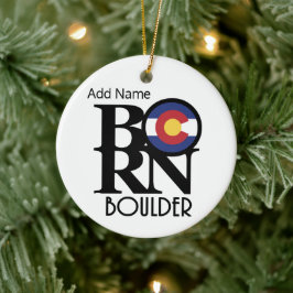 GEBOREN Boulder Colorado Zomizierbar Keramik Ornament