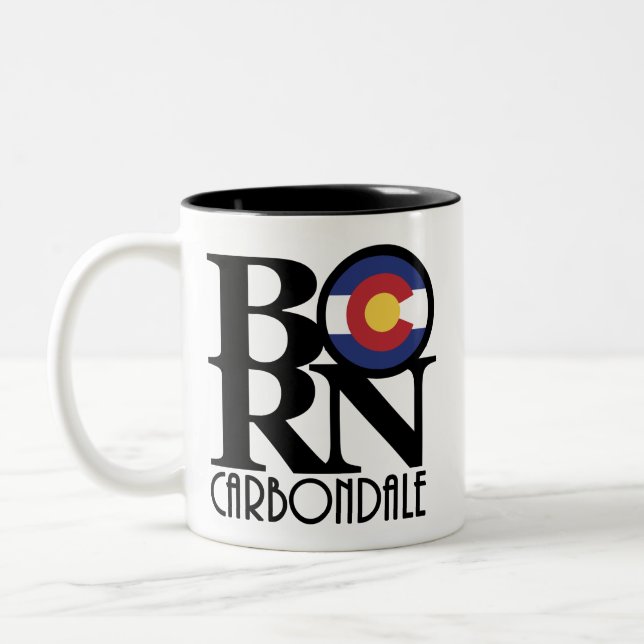 GEBOREN Carbondale Colroado 11oz Zweifarbige Tasse (Links)
