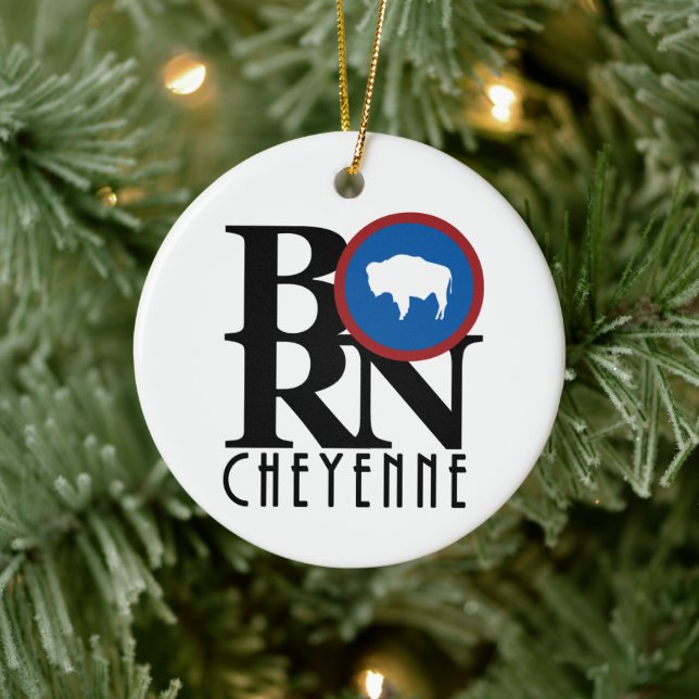 GEBOREN Cheyenne Keramik Ornament (Baum)