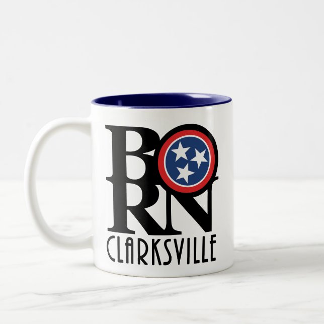 GEBOREN Clarksville Zweifarbige Tasse (Links)