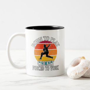 Geboren Cricket spielen zu müssen Zweifarbige Tasse