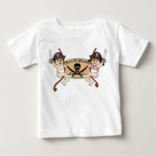 Geboren, - das Baby-Piraten-Schwingen zu plündern Baby T-shirt