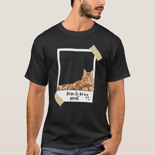 Geboren dieses Niedliche Orange Maine Coon Cat and T-Shirt (Vorderseite)