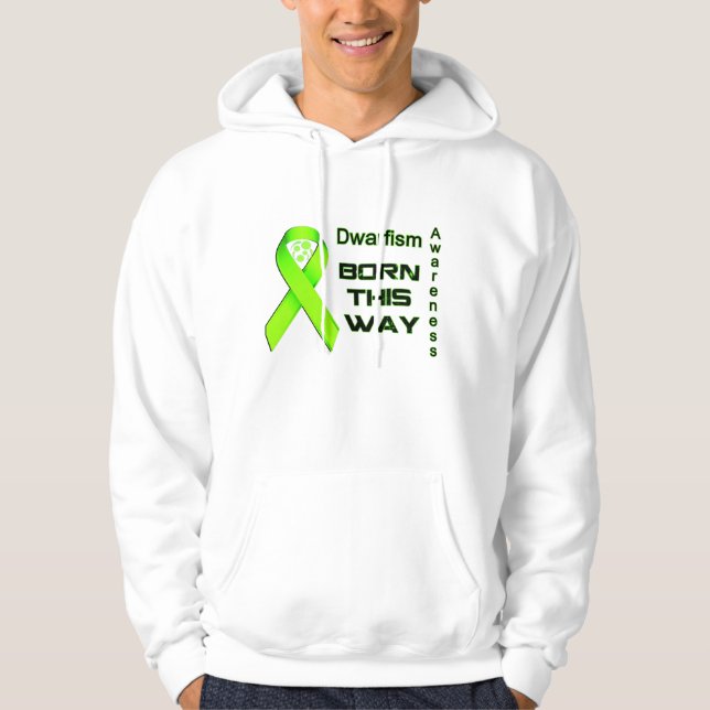 Geboren dieses Weise Zwergenwuchs-Bewusstsein Hoodie (Vorderseite)