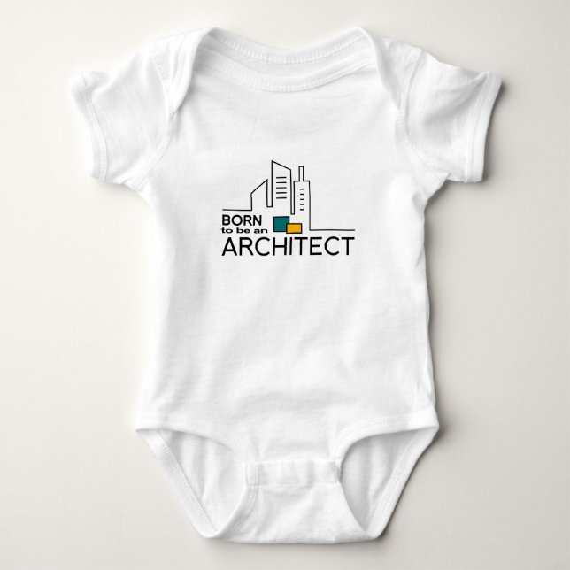 Geboren, ein Architekt zu sein Baby Strampler (Vorderseite)
