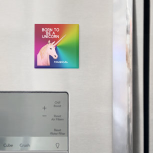 Geboren, ein Einhorn Statue Kopf Magischer Regenbo Magnet