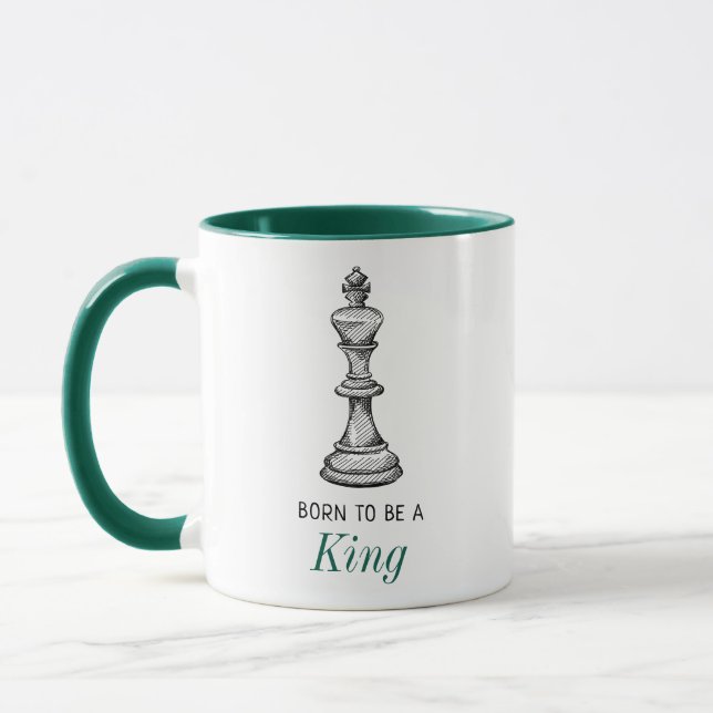 Geboren, ein King Schach Game Player Pater Husband Tasse (Links)