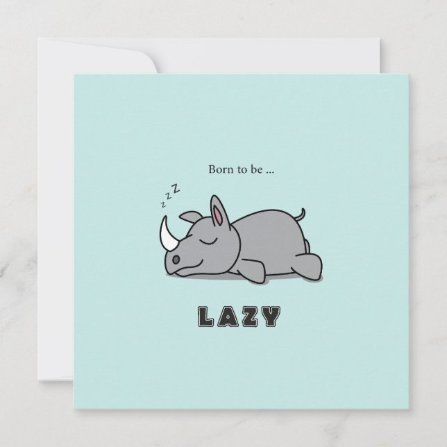 Geboren, faul zu sein (Vorderseite)