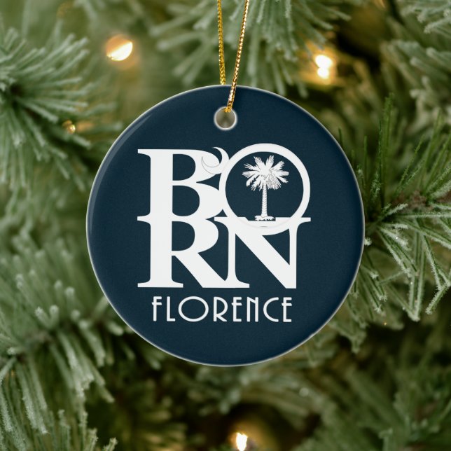 GEBOREN Florenz, Keramik South Carolina Keramik Ornament (Baum)