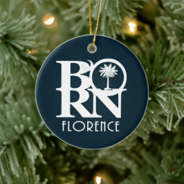GEBOREN Florenz, Keramik South Carolina Ornament
