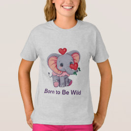 Geboren, frei zu sein | Spielender Elefant-T - Shi T-Shirt