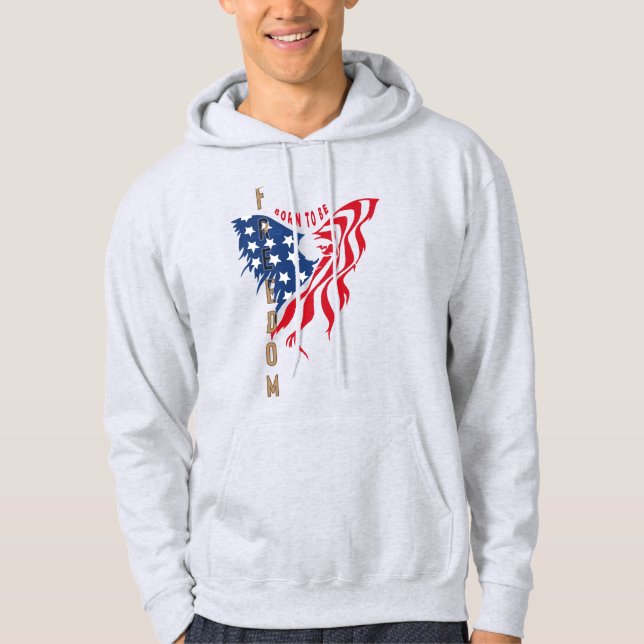 Geboren, Freiheit zu haben | Männerhoodie Hoodie (Vorderseite)