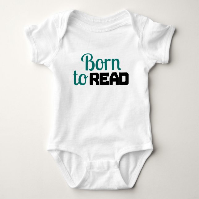 Geboren, für Baby zu lesen Baby Strampler (Vorderseite)
