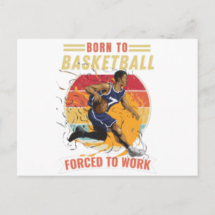 Geboren für Basketball, gezwungen zu arbeiten Feiertagspostkarte