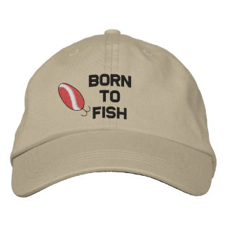 Geboren für bestickte Fische Bestickte Baseballkappe