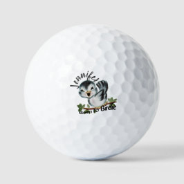 Geboren für Birdie Personalisierte weibliche Gesch Golfball