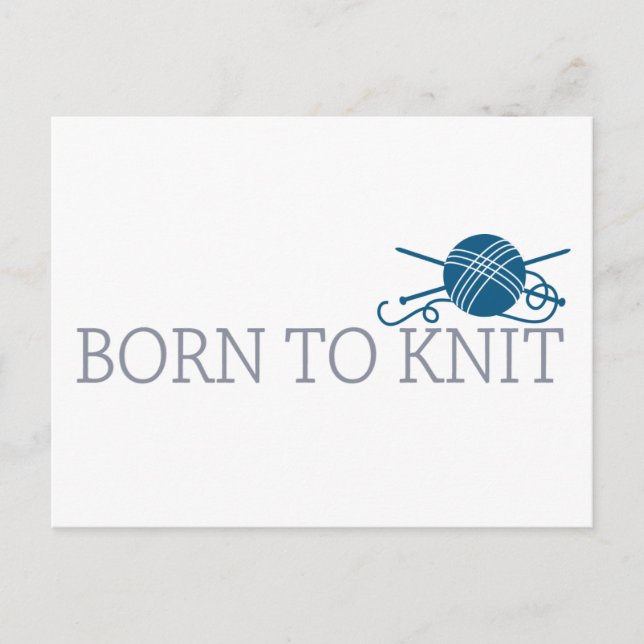 Geboren für den Strick Postkarte (Vorderseite)