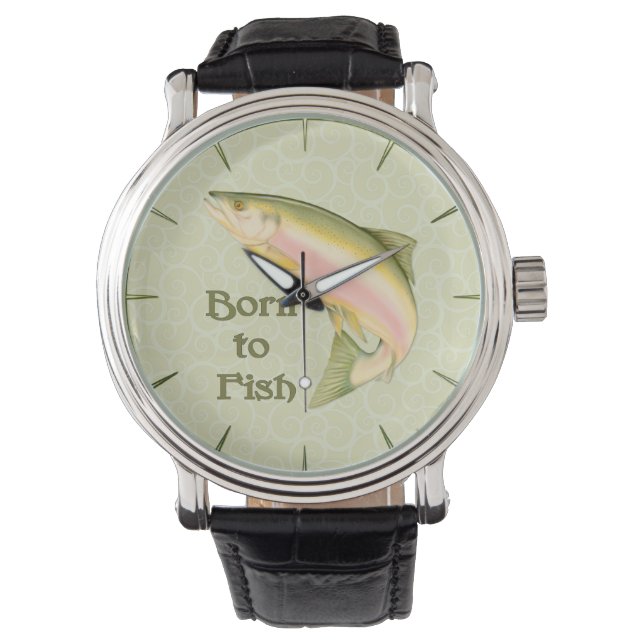 Geboren für Fische Armbanduhr (Vorderseite)