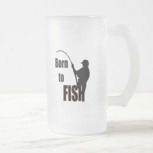 Geboren für Fische Mattglas Bierglas